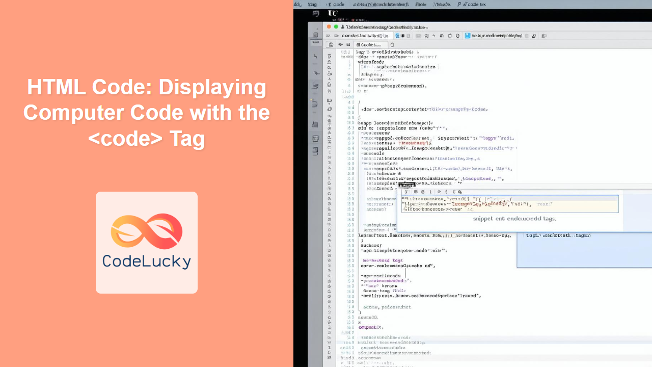 HTML Code: Displaying Computer Code with the Tag - CodeLucky