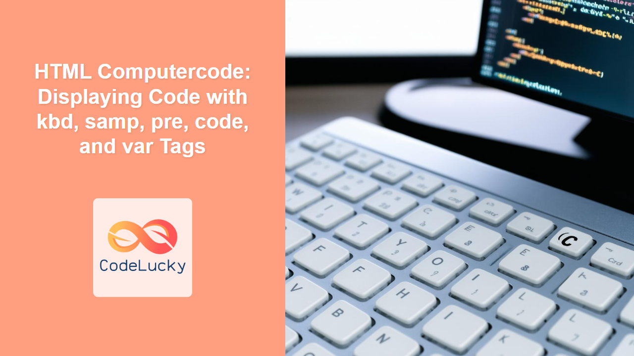 HTML Computercode: Displaying Code with kbd, samp, pre, code, and var ...