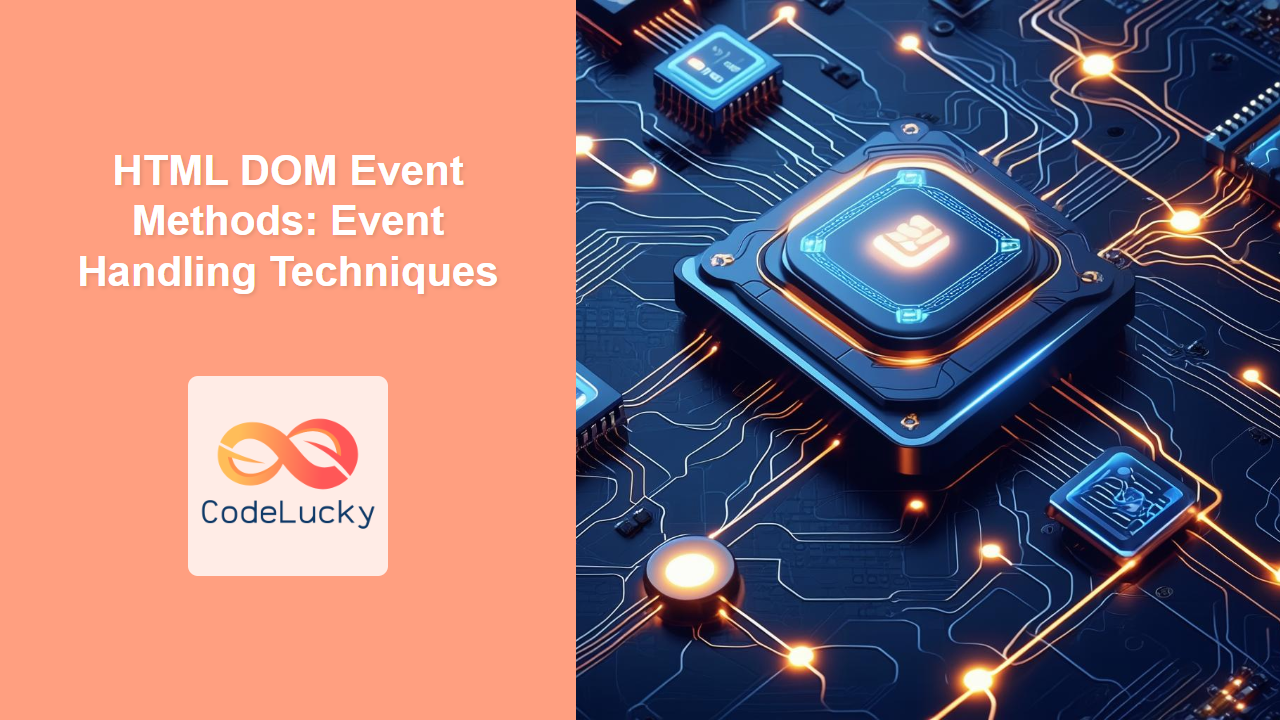 HTML DOM Event Methods: Event Handling Techniques - CodeLucky