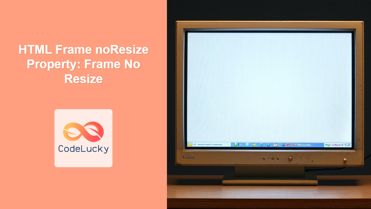 HTML Frame noResize Property: Frame No Resize - CodeLucky