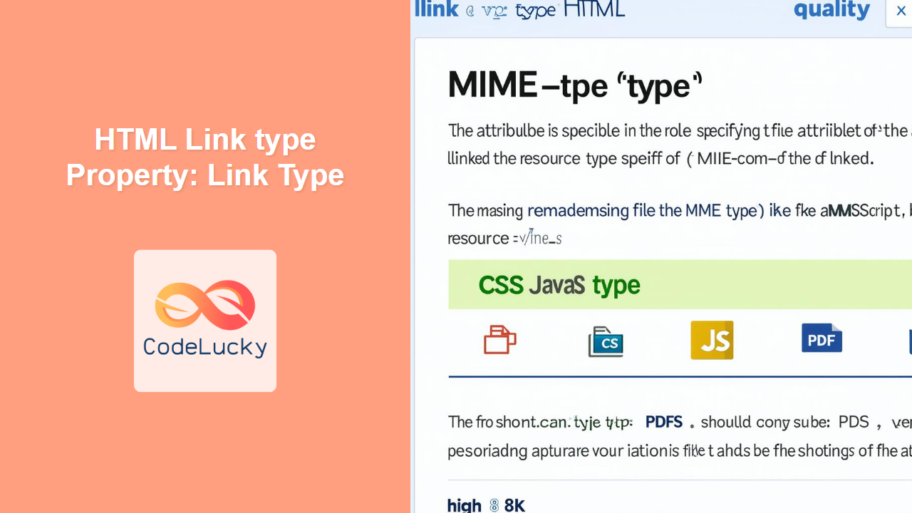 HTML Link type Property: Link Type - CodeLucky