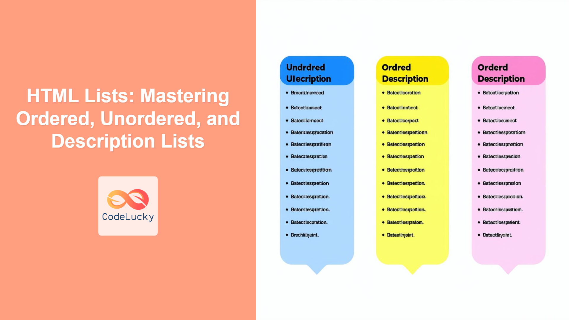 HTML Lists: Mastering Ordered, Unordered, and Description Lists - CodeLucky