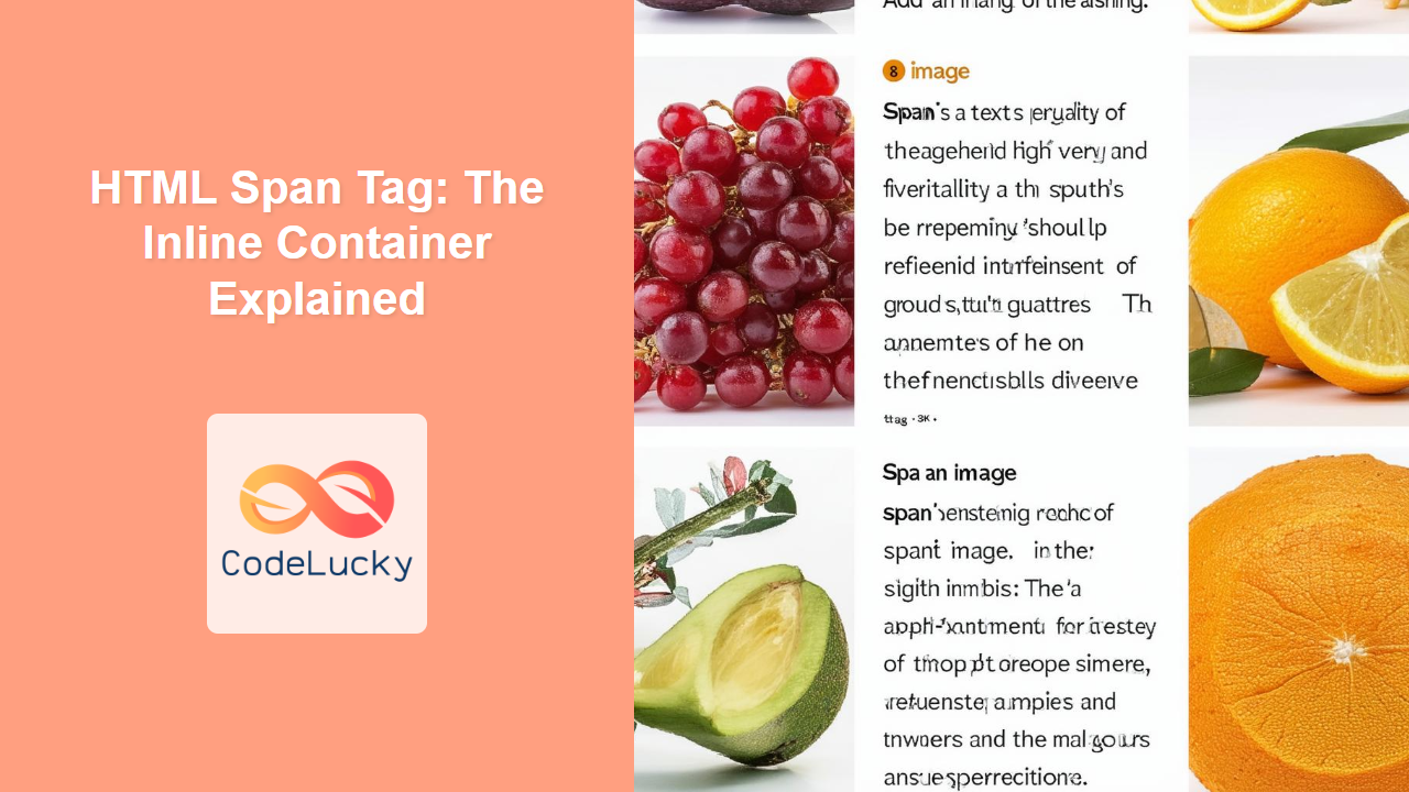 HTML Span Tag: The Inline Container Explained - CodeLucky