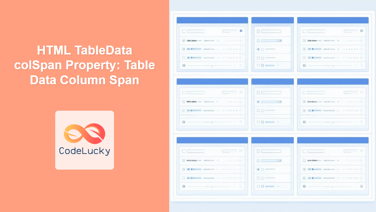 HTML TableData colSpan Property: Table Data Column Span - CodeLucky