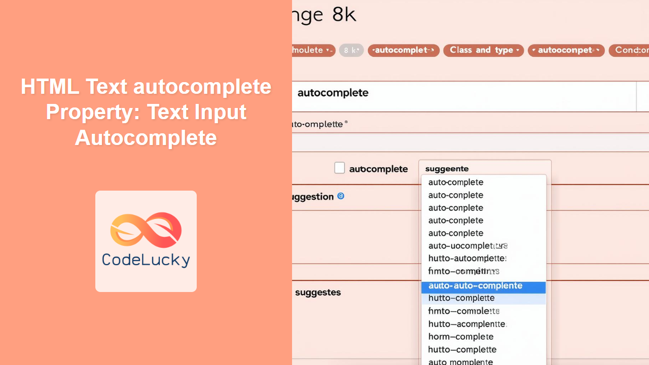 HTML Text autocomplete Property: Text Input Autocomplete - CodeLucky