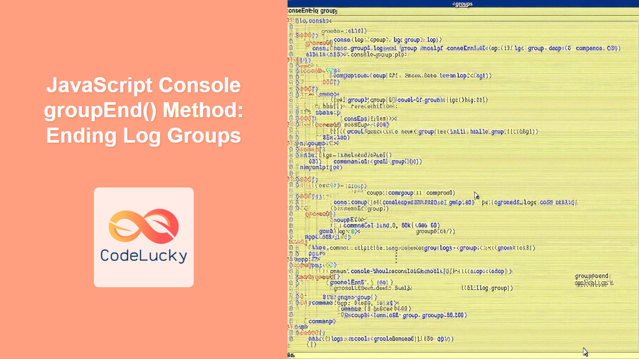 JavaScript Console groupEnd() Method: Ending Log Groups - CodeLucky