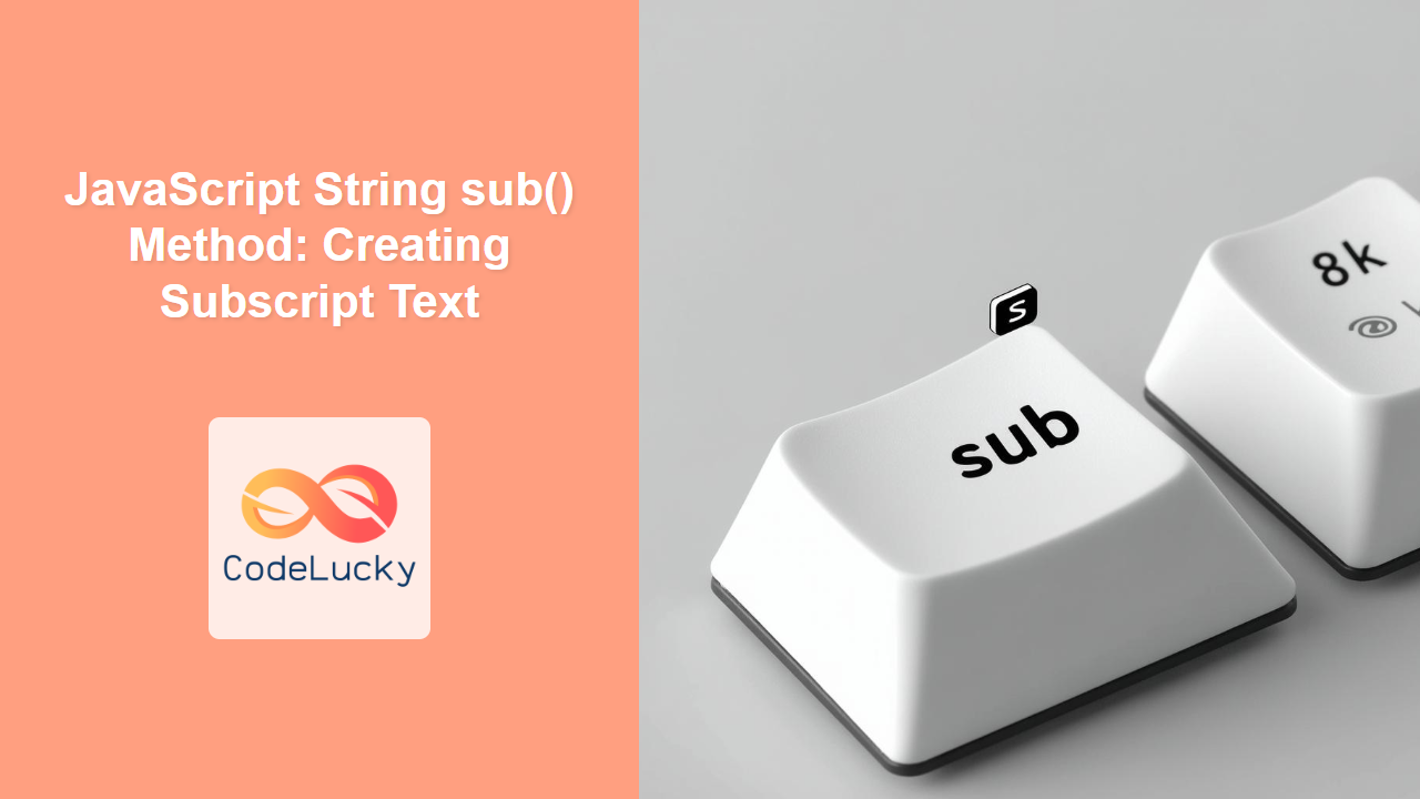 JavaScript String sub() Method: Creating Subscript Text - CodeLucky