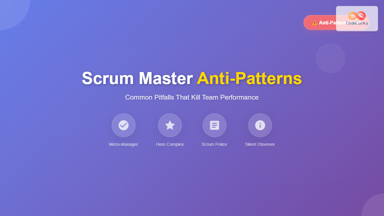 Scrum Master Anti-Patterns: 12 Common Pitfalls That Kill Team ...