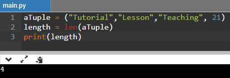 Python Tuple Length (Number Of Items) Example