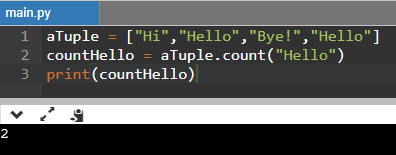 Python Count() Method Example