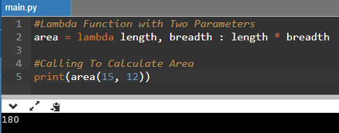 Python Lambda Function Multiple Parameters Example