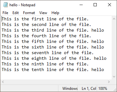 Example Text File