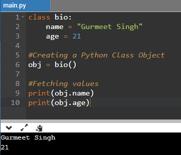 Python Class Creating Objects