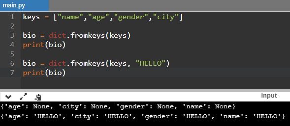 Python Dictionary Fromkeys() Function