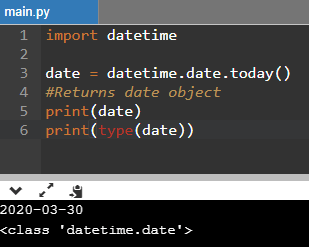 Python Get Current Date Only Example