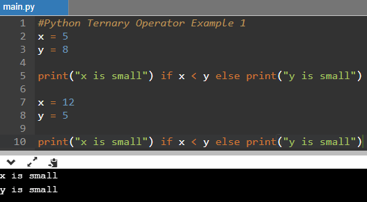 Python Ternary Operator Example 1