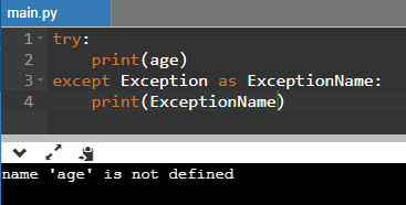 Try Except Get Exception Name