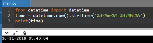 Get Current Time Python Formatted