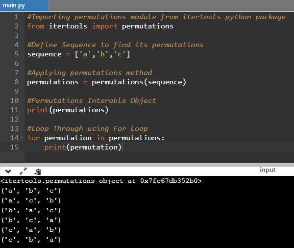 Python Permutations Using Itertools Example