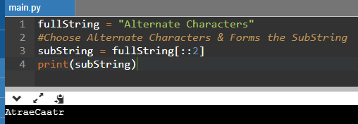 Substring From Alternate Characters In Python