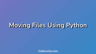 Moving Files Using Python