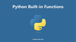 Python Built-in Functions