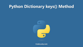 Python Dictionary keys() Method