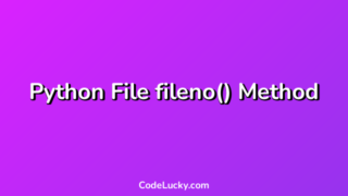 Python File fileno() Method