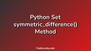Python Set symmetric_difference() Method