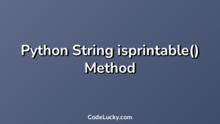 Python String isprintable() Method
