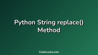 Python String replace() Method