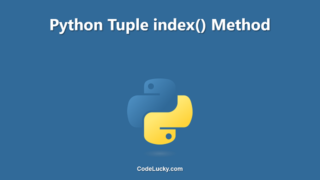 Python Tuple index() Method