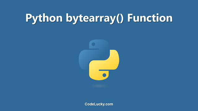 python bytearray assignment