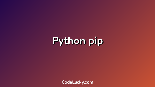 Python pip