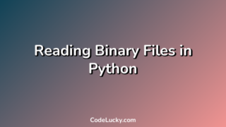 Reading Binary Files in Python
