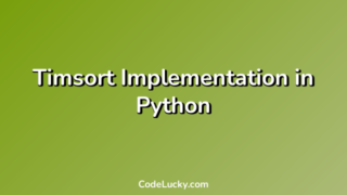 Timsort Implementation in Python