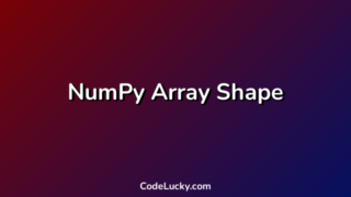 NumPy Array Shape
