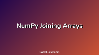 NumPy Joining Arrays