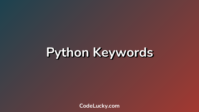Python Keywords