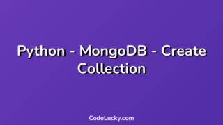 Python - MongoDB - Create Collection