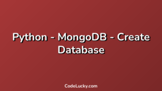 Python - MongoDB - Create Database