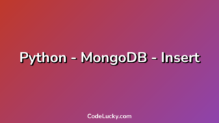 Python - MongoDB - Insert