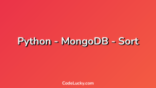 Python - MongoDB - Sort