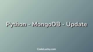 Python - MongoDB - Update
