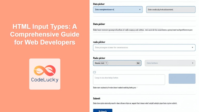 HTML Forms: A Comprehensive Guide to User Input - CodeLucky