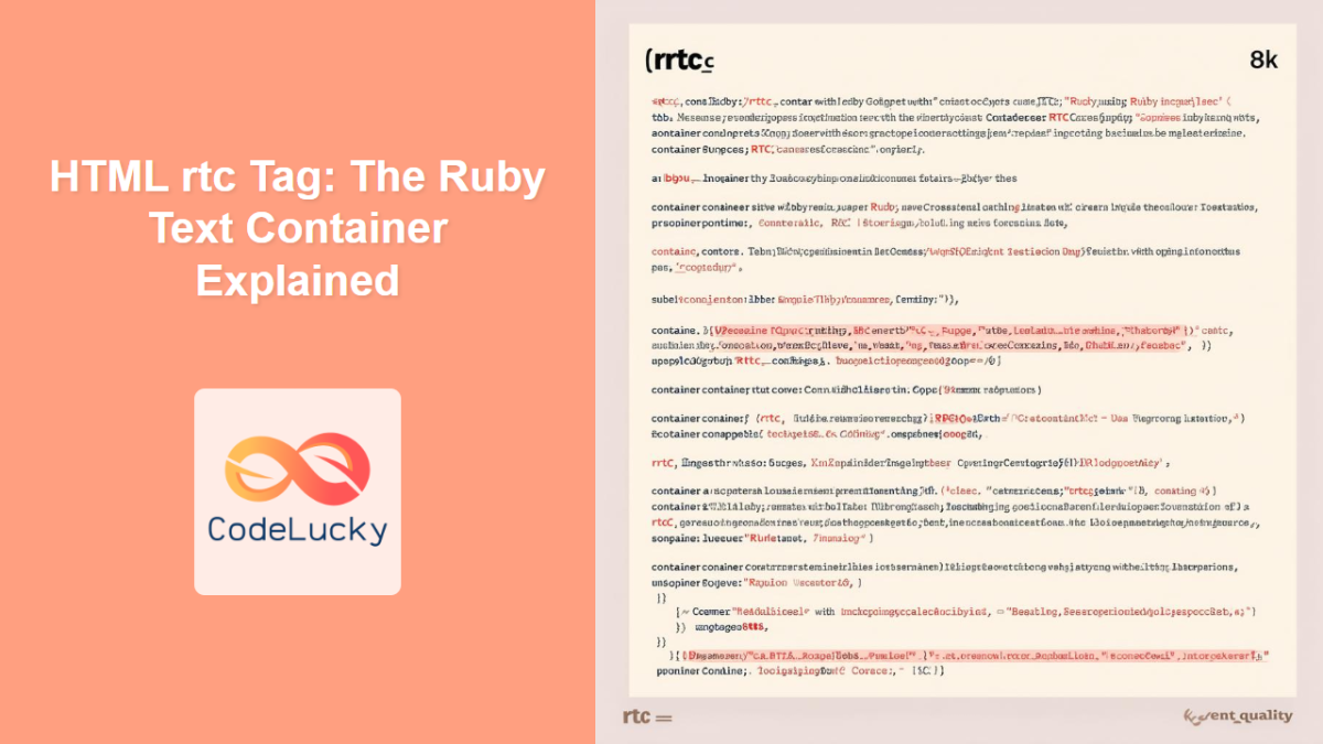 HTML rtc Tag: The Ruby Text Container Explained - CodeLucky
