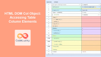 HTML col Tag: Defining Table Column Properties - CodeLucky
