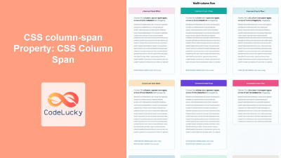 CSS column-span Property: CSS Column Span - CodeLucky