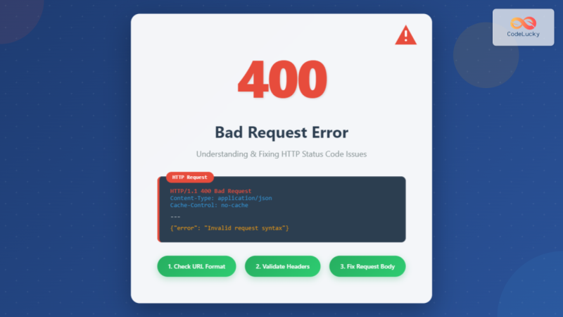 400 Bad Request Error: Complete Guide to Understanding and Fixing HTTP ...