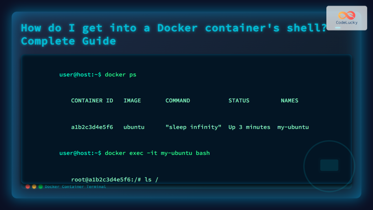 How Do I Get Into A Docker Container s Shell Complete Guide CodeLucky